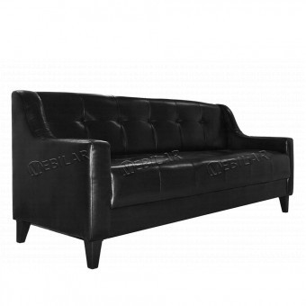 Диван прямой 3-х местный Денди черный Диван прямой 3-х местный Денди черный