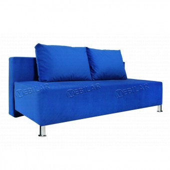 Диван прямой Парма еврокнижка люкс 140x195 см синий