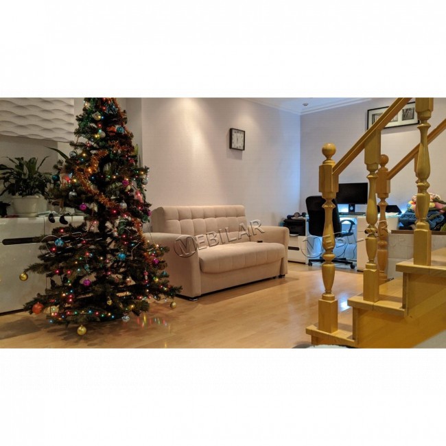 Диван прямой Лотос 160 аккордеон делюкс бежевый